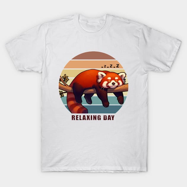 Sleeping Red Panda T-Shirt by MasutaroOracle